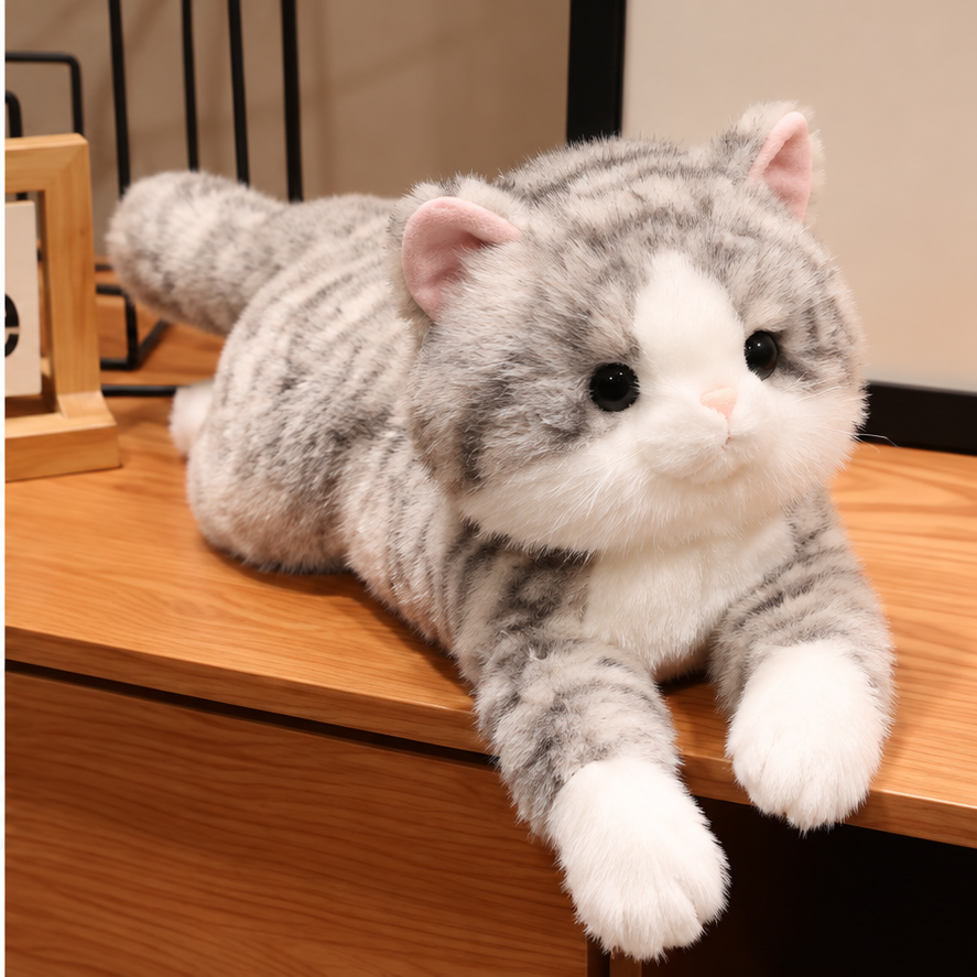 Lying Cat Plush Pillow