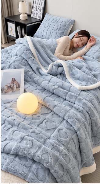 Warm Heart Plush Blanket