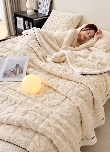 Warm Heart Plush Blanket