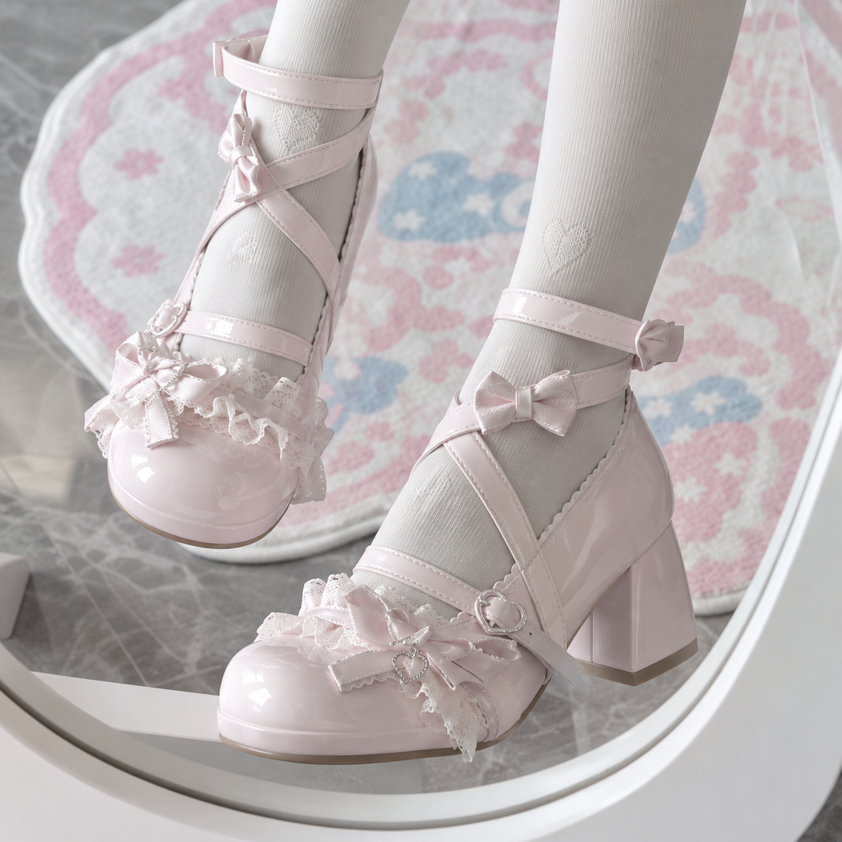 Sweet Bow Mary Jane Heels