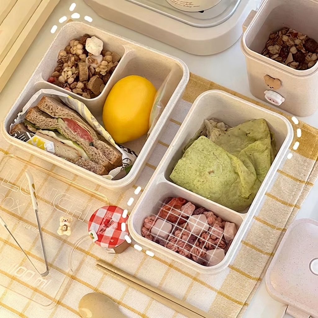 1100ml Wheat Straw Bento Box
