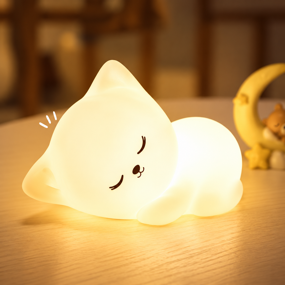 Kawaii Cat Glow Night Light