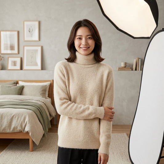 Plush Lined Turtleneck Sweater