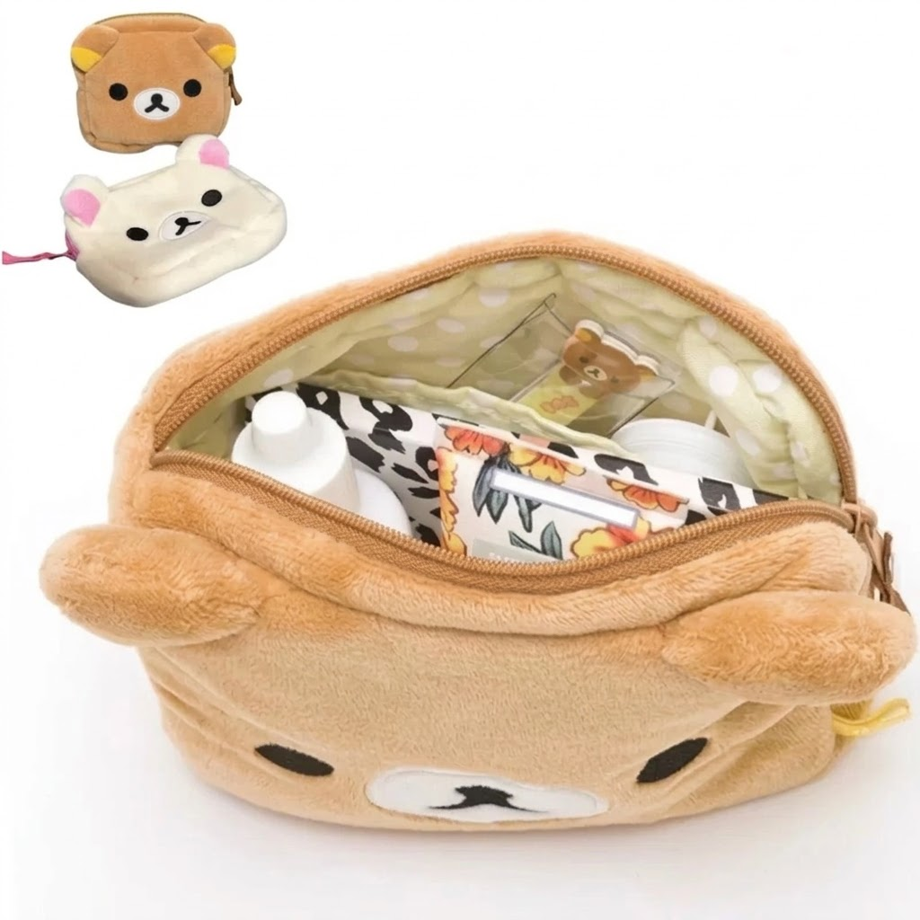 Cute Bear Plush Makeup Organizer