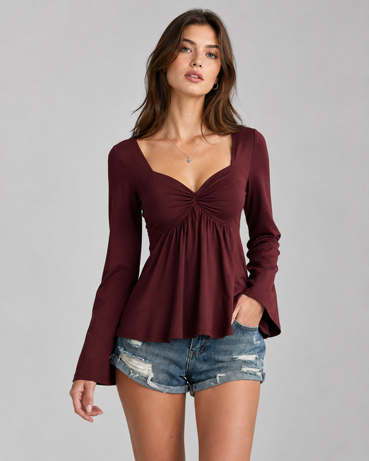 French Twisted Chest Hoodie