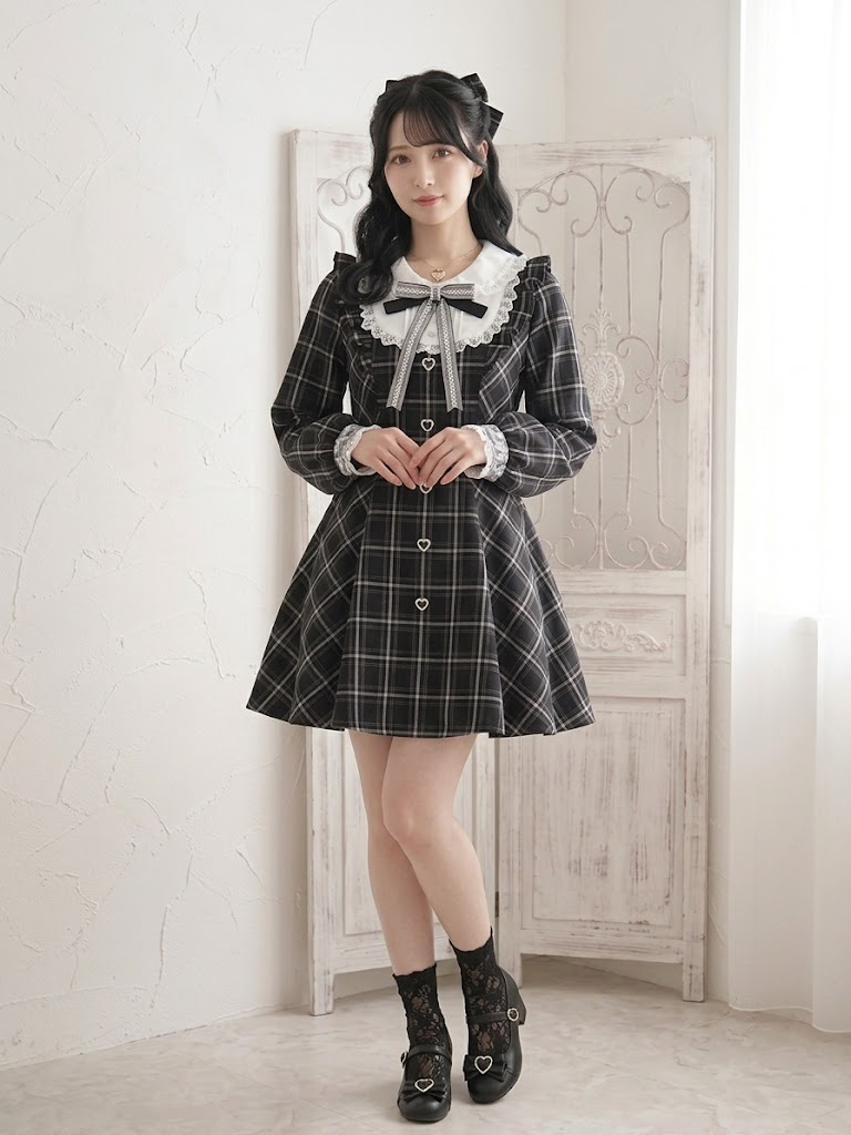 Sweet Bow Plaid Lolita Dress