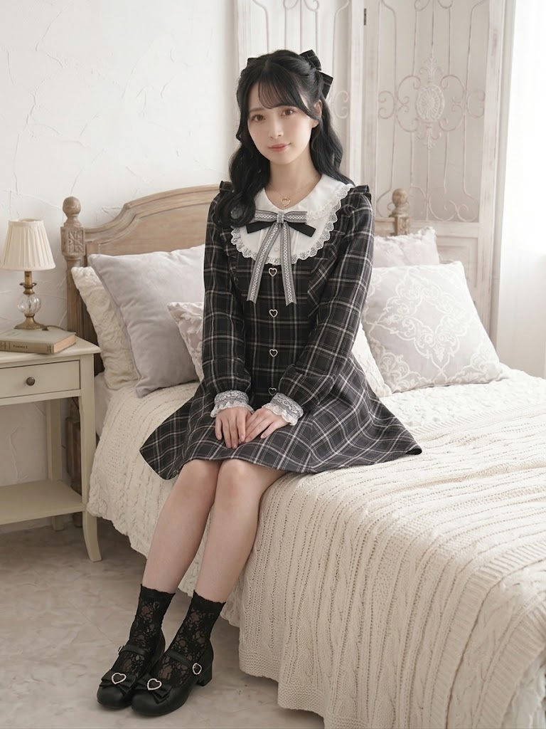 Sweet Bow Plaid Lolita Dress