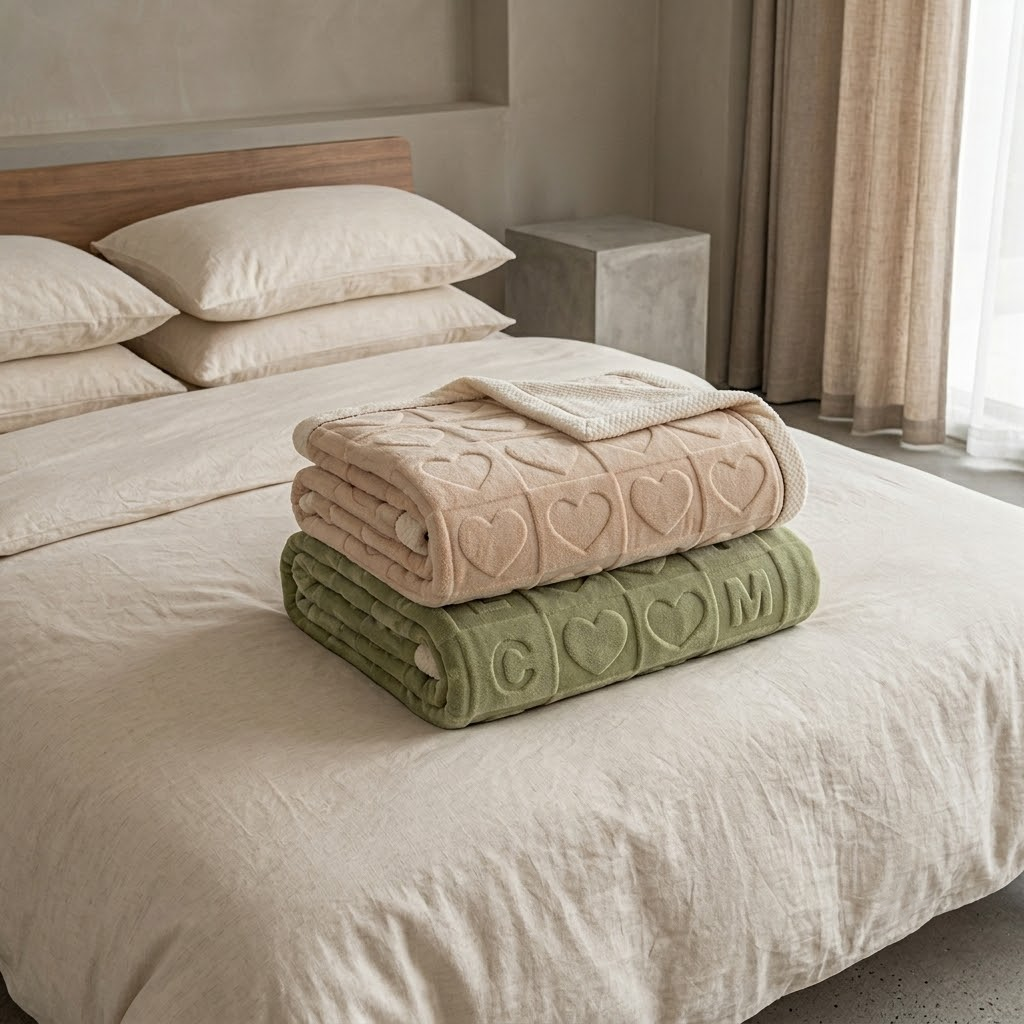 Warm Heart Plush Blanket