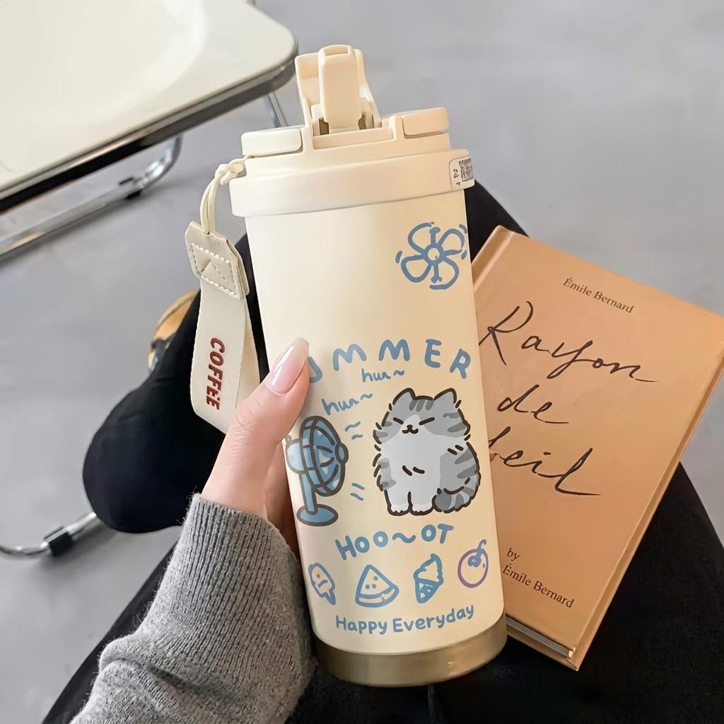Cartoon Cat Insulated Cup