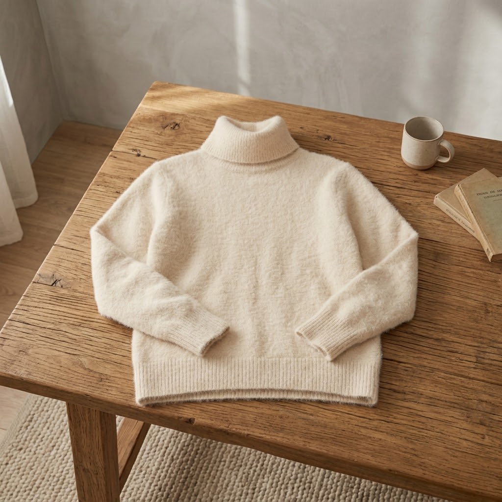 Plush Lined Turtleneck Sweater