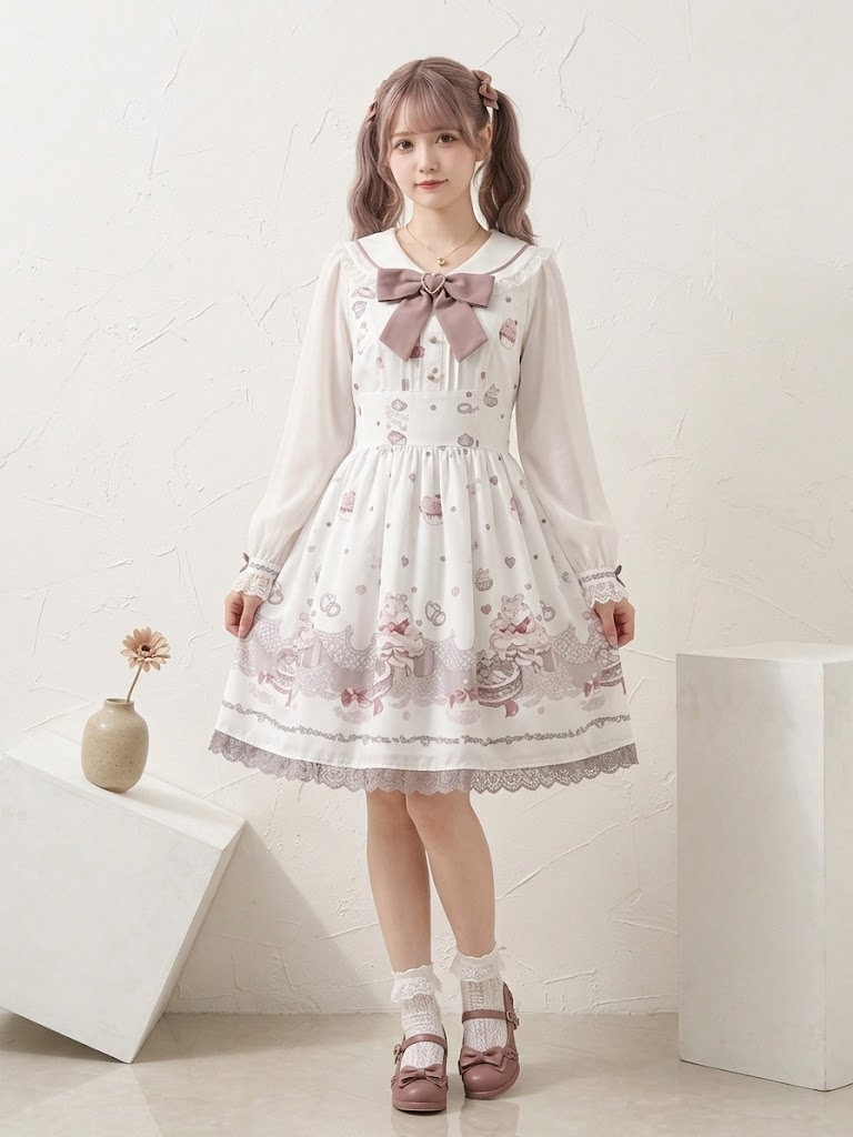 Sweet Bow Plaid Lolita Dress
